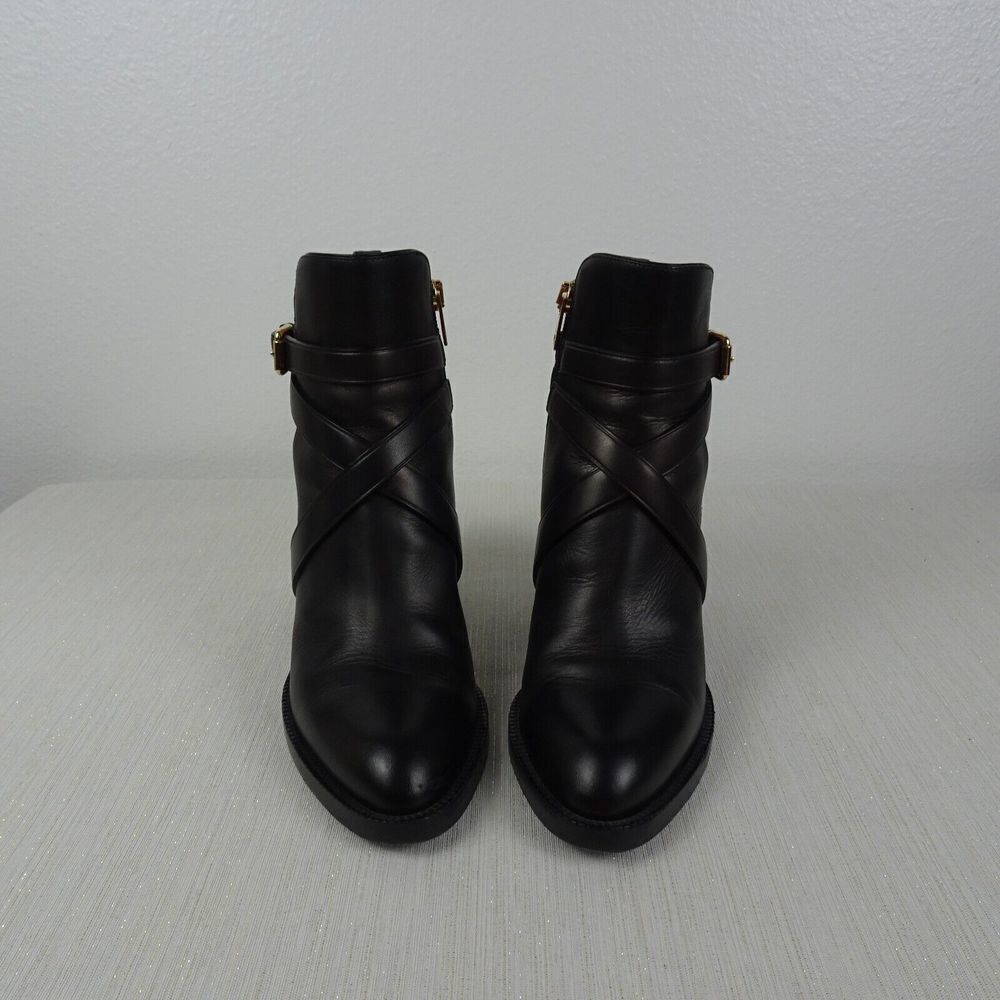 BURBERRY Women's Booties Vaughan Vintage Check & Leather Ankle Boots Heels 37 - Picture 4 of 14